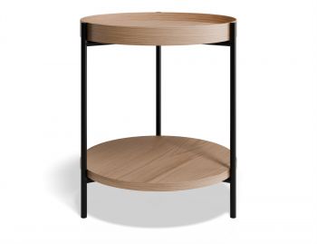 Layer Side Table Natural Ash with Black Legs by Bent Design  image