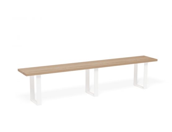 Odense Bench 210 White Legs Modern