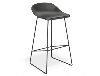 Pop Stool Black Frame and Black Shell Seat by Bent Design  image