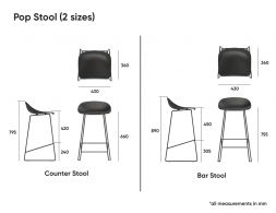 Pop Stools Dimensions