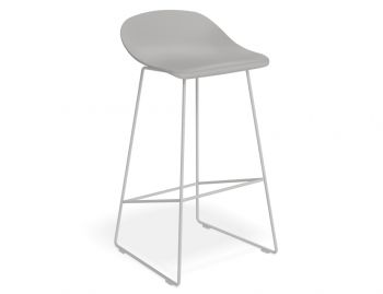 Pop Stool Silver Grey Frame and Silver Grey Shell Seat By Bent Design  image