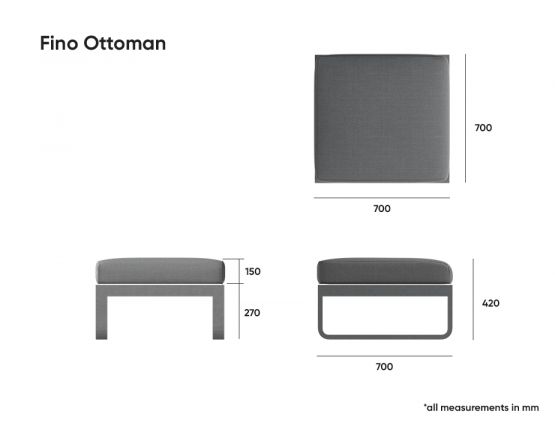 Fino Ottoman Dimensions