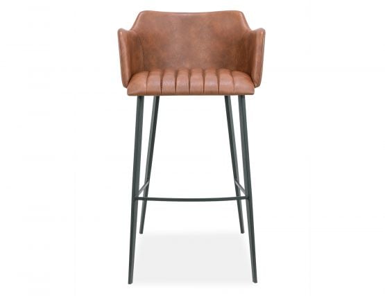 Torcello bar stool 2025 tan pu leather