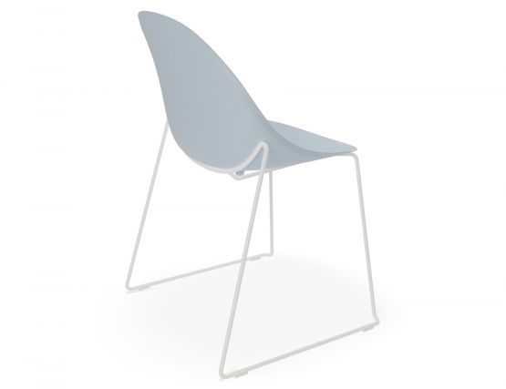 Pebble Rail Chair Blue White Base 2