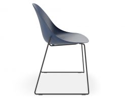 Pebble Rail Chair Navy Plastic SIDE