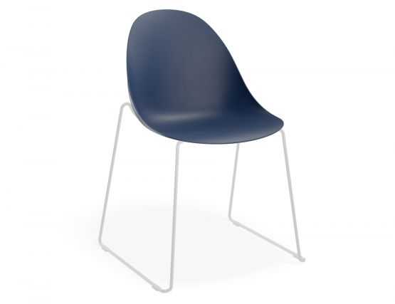 Pebble Rail Chair Navy White Base 1