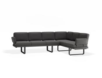Delmar Config E - Outdoor Modular Sofa in Charcoal - Granite Grey Cushions by Bent Design image