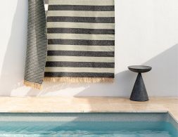 Summit Blue Striped Rug