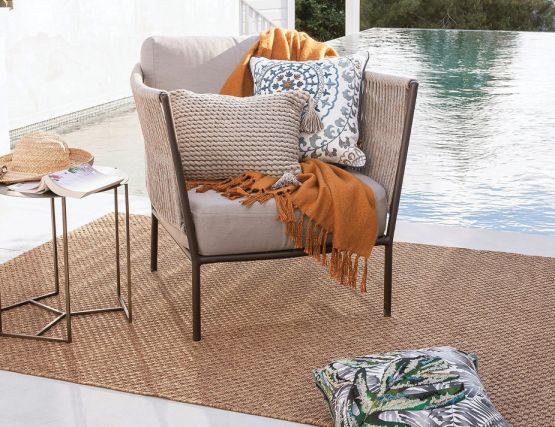Teak Colour Washable Rug