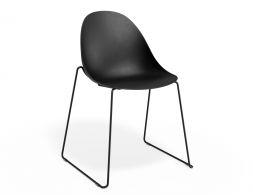 P 1 Pebble Chair Blackseat Sledblack