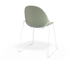 P 2 Pebble Chair Greenseat Sledwhite