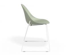 P 3 Pebble Chair Greenseat Sledwhite