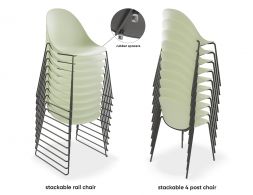 Pebble Rail Chair Green 10 Stack 2