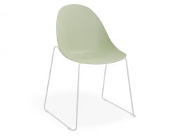 Pebble Rail Chair Green White Base 1