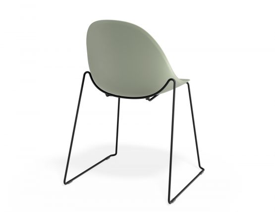 P 2 Pebble Chair Greenseat Sledblack