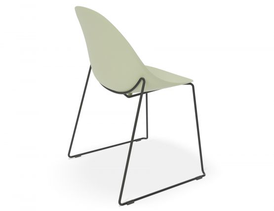 Pebble Rail Chair Green BACK