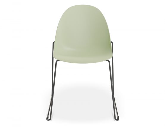 Pebble Rail Chair Green FRONT