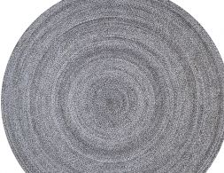 Round Rug Dark Pebble Colour