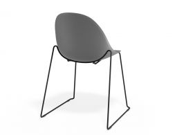 P 2 Pebble Chair Greyseatv2 Sledblack