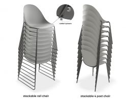 Pebble Rail Chair Grey 10 Stack 2