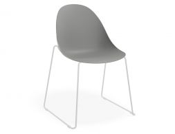 Pebble Rail Chair Grey White Base 1