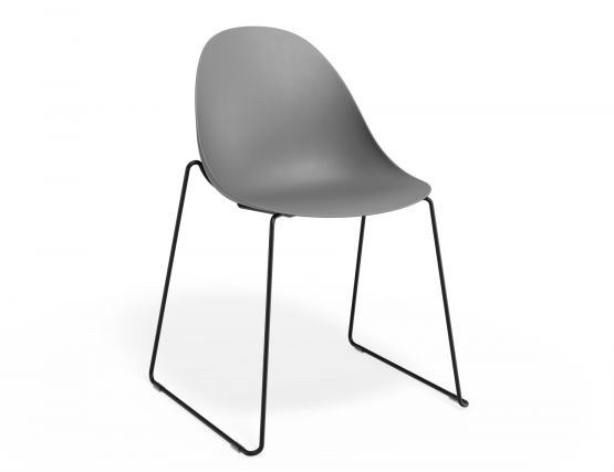P 1 Pebble Chair Greyseatv2 Sledblack