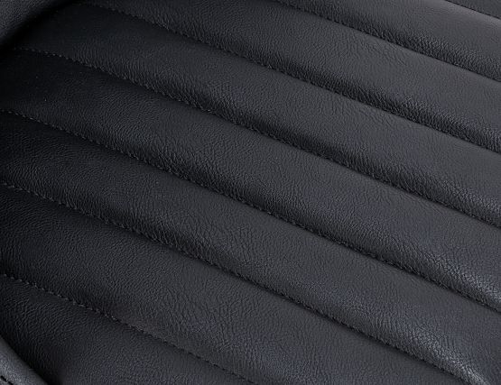 Black Dining Chair Leather2 Closeup