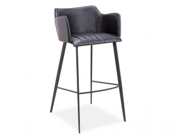 Andorra Bar Stool Black Vintage Seat by Bent Design image