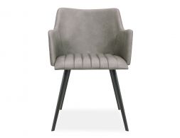 Andorra Armchair Grey Leather New