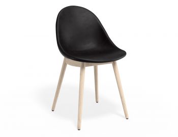 Pebble Chair Vintage Black Upholstered Seat Bent Design  image