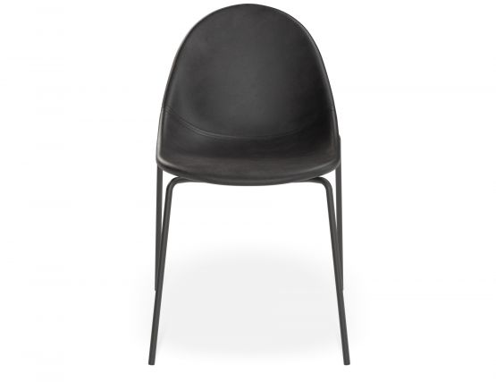 Pebble Black Leather 4 Pole Chair 5