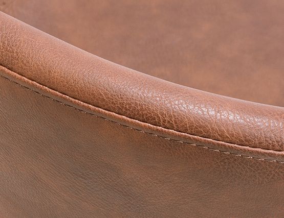 Brown Leather Close Up Seam