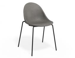 P 1 Pebble Chair Greypuseat 4postblack
