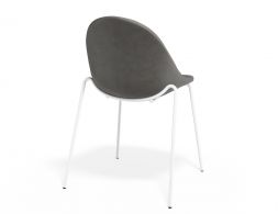 P 2 Pebble Chair Greypuseat 4postwhite