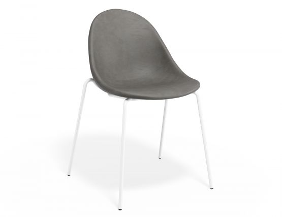 P 1 Pebble Chair Greypuseat 4postwhite