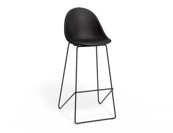 Pebble Stool Black Upholstered Vintage Seat by Bent Design  image