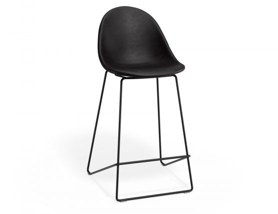 P 1 Pebble Kitchenstool Blackpuseat Blackframe