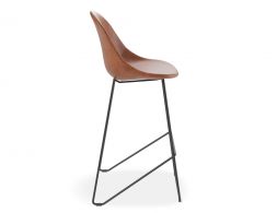 Pebble Bar Stool Brown Leather 2