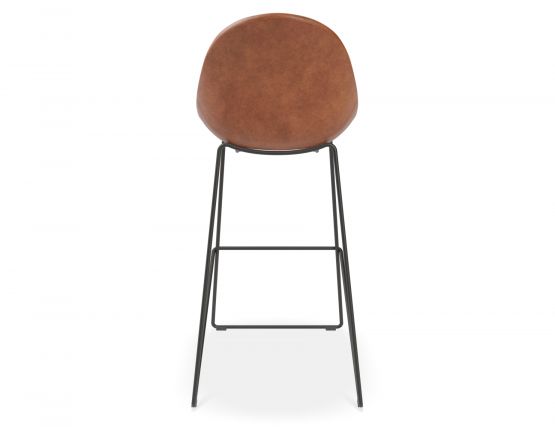 Pebble Bar Stool Brown Leather 5