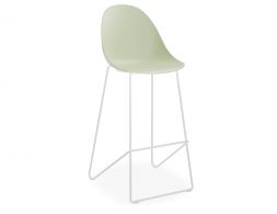 Pebble Bar Stool Green White Base 1