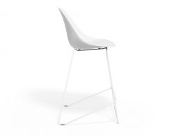 P 3 Pebble Kitchenstool Whiteseat Whiteframe