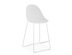 Pebble Kitchen Stool White Wite Base 1