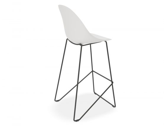 Pebble Bar Stool White 3