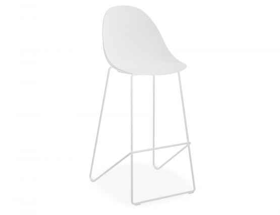 Pebble Bar Stool White White Base 1