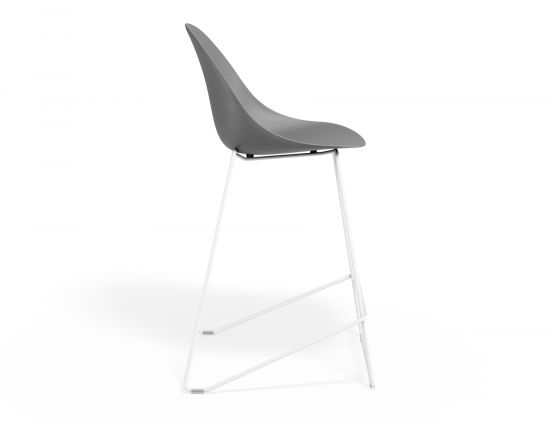 P 3 Pebble Kitchenstool Greyseatv2 Whiteframe