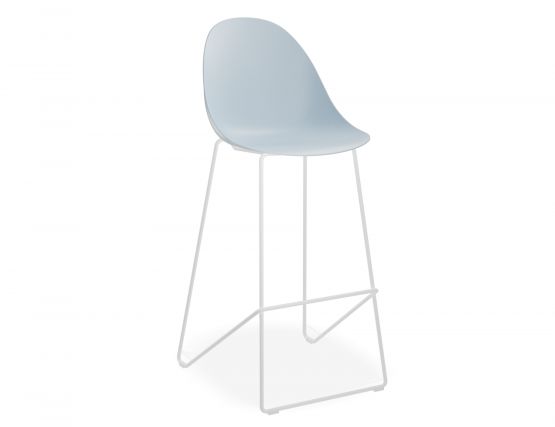 Pebble Bar Stool Blue White Base 1