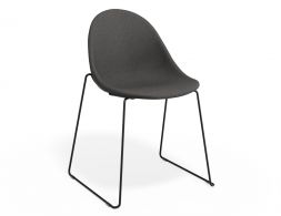 P 1 Pebble Chair Greyfabricseat Sledblack
