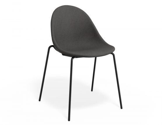 P 1 Pebble Chair Greyfabricseat 4postblack