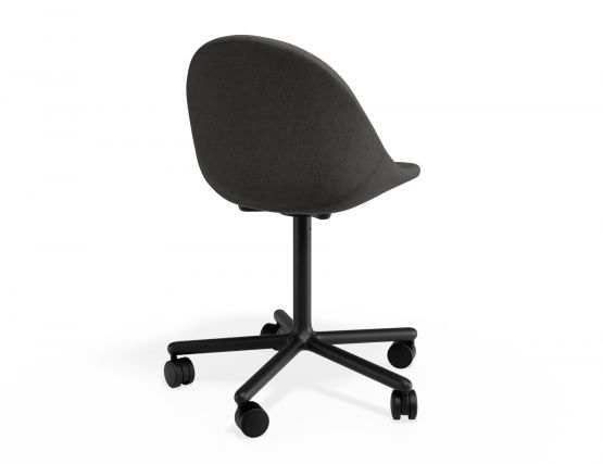 P 2 Pebble Chair Greyfabricseat Swivelcastors