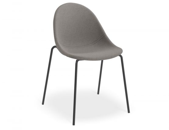 Pebble Dark Grey Fabric 4 Pole Chair 1 V2